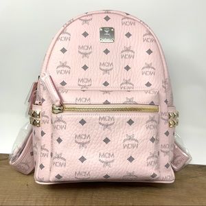 MCM Stark Pink Backpack in Visetos